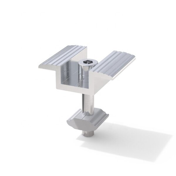 Universal Aluminum Solar Roof Ground Mounting System Pv Module Panel Frame Mid Clamp