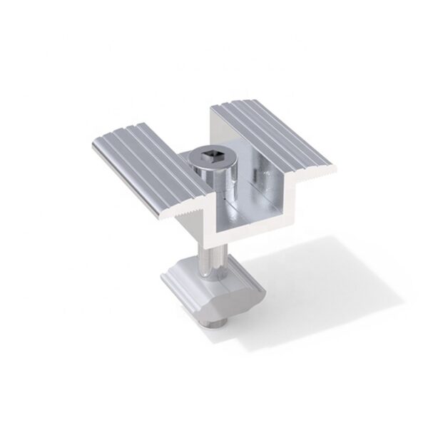 Universal Aluminum Solar Roof Ground Mounting System Pv Module Panel Frame Mid Clamp