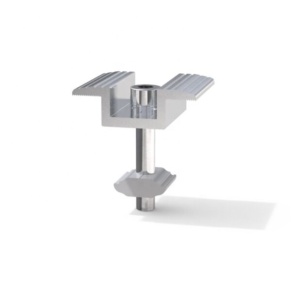 Universal Aluminum Solar Roof Ground Mounting System Pv Module Panel Frame Mid Clamp