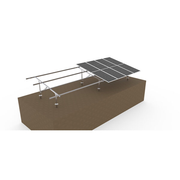 Solar Mounting System Ground Mounting Bracket Carbon Steel Structure For Solar Panel Support Ground screw