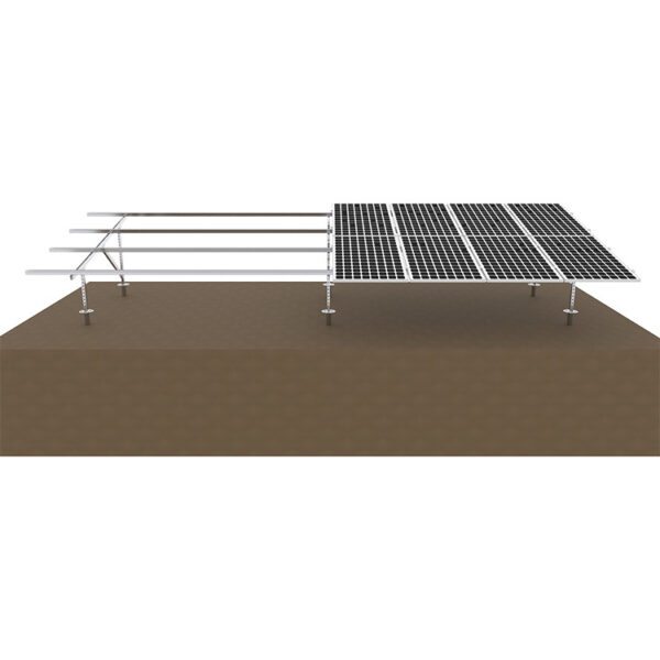 Solar Mounting System Ground Mounting Bracket Carbon Steel Structure For Solar Panel Support Ground screw