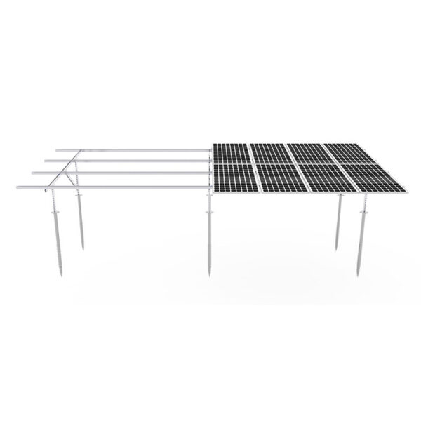 Solar Mounting System Ground Mounting Bracket Carbon Steel Structure For Solar Panel Support Ground screw