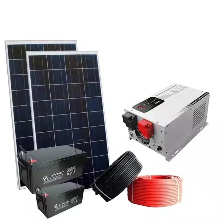 Solar EU Stock Wholesale Lifepo4 Solar System 5Kw 10Kw 15 Kw Photovoltaic Kit Complete Hybrid Offgrid Solar Power System Home