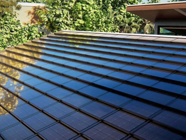 High-efficiency BIPV solar roofing tiles for home. Waterproof, secure, and easy to install. Available in 22W and 44W for integrated solar roof systems.